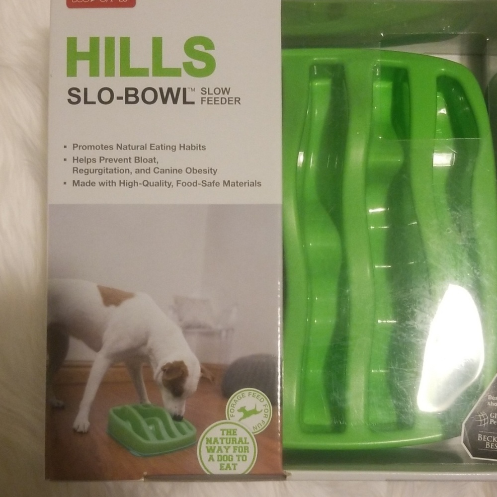 Dog Games Hills Slow Feeder Green Slo Bowl